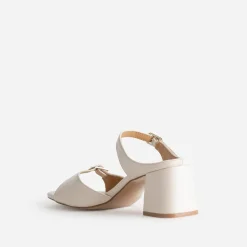 Eram Mules/Tongs|Sandales^Mule à brides fines et boucles rectangulaires BEIGE