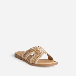 Eram Mules/Tongs|Sandales^Mule raphia tressé BEIGE