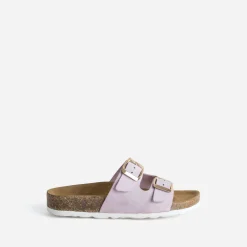Buggy Sandales^Mule parme cuir velours VIOLET