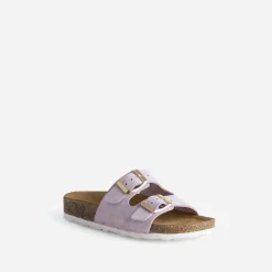 Buggy Sandales^Mule parme cuir velours VIOLET
