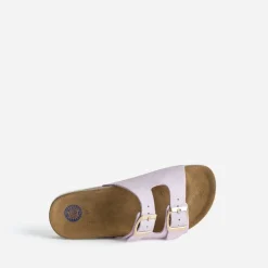 Buggy Sandales^Mule parme cuir velours VIOLET