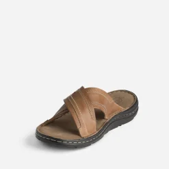 Eram Nu-Pieds/Sandales^Mule éco-conçue à brides croisées CAMEL