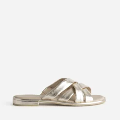 Caprice Mules/Tongs^Mule dée cuir brides souples OR