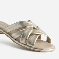Caprice Mules/Tongs^Mule dée cuir brides souples OR
