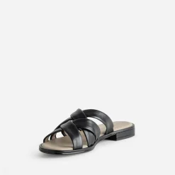 Caprice Mules/Tongs^Mule e cuir brides souples NOIR