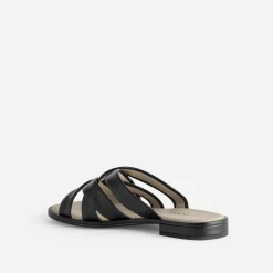 Caprice Mules/Tongs^Mule e cuir brides souples NOIR