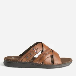 Eram Nu-Pieds/Sandales^Mule confort cuir COGNAC