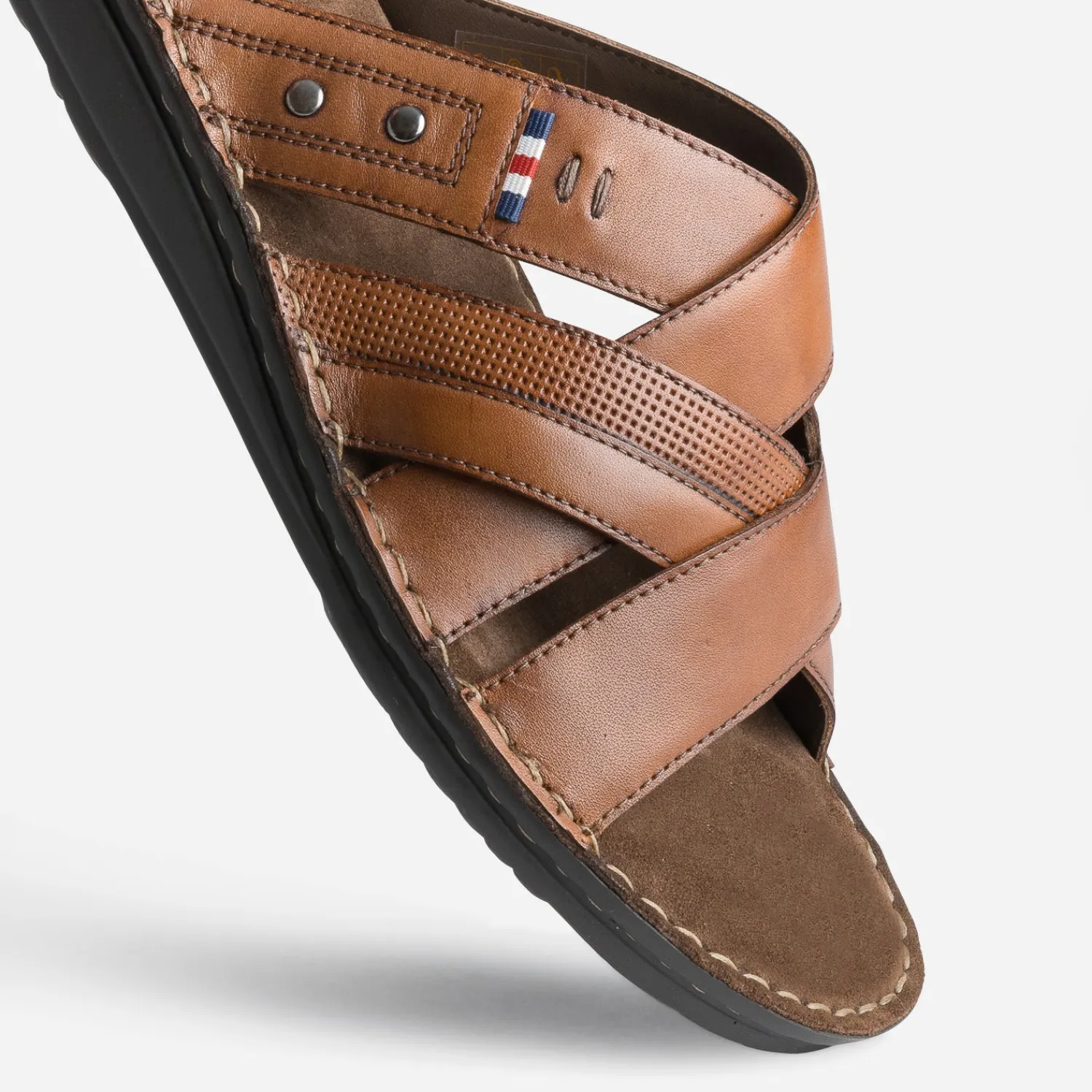 Eram Nu-Pieds/Sandales^Mule confort cuir COGNAC