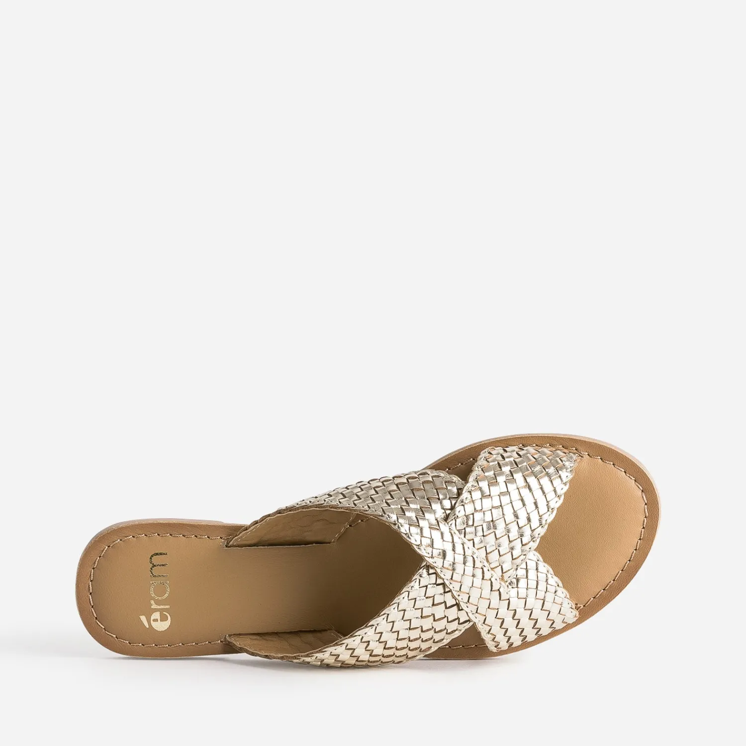 Eram Mules/Tongs|Sandales^Mule dée en cuir tressé OR