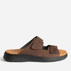 FRANCE ARNO Nu-Pieds/Sandales^Mule FRANCE ARNIO cuir à scratchs MARRON