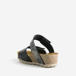 FRANCE ARNO Mules/Tongs^Mule et effet python cuir NOIR