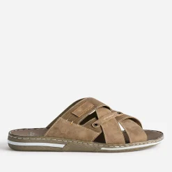 Eram Nu-Pieds/Sandales^Mule bi matière MARRON
