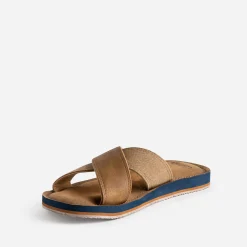 Eram Nu-Pieds/Sandales^Mule brides croisées MARRON