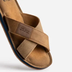 Eram Nu-Pieds/Sandales^Mule brides croisées MARRON