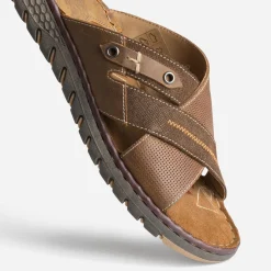 Eram Nu-Pieds/Sandales^Mule cuir MARRON