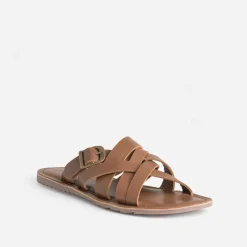 Eram Nu-Pieds/Sandales^Mule marron cuir éco-conçu COGNAC