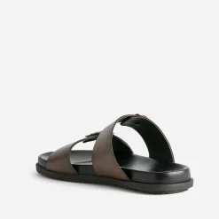 Eram Nu-Pieds/Sandales^Mule en cuir MARRON