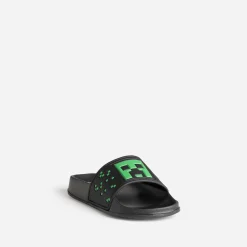 4723 Sandales^Mule MINECRAFT e et verte NOIR