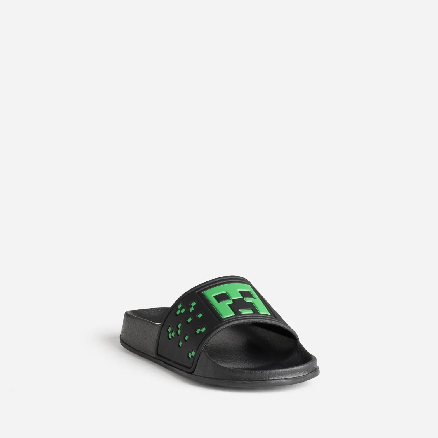 4723 Sandales^Mule MINECRAFT e et verte NOIR