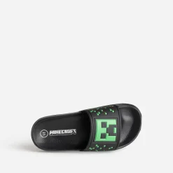 4723 Sandales^Mule MINECRAFT e et verte NOIR