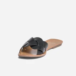Eram Mules/Tongs^Mule e à bride tressée NOIR