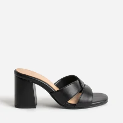 Eram Mules/Tongs|Sandales^Mule e à brides croisées NOIR