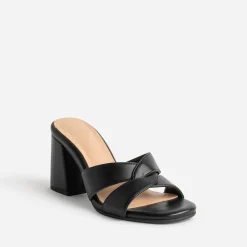 Eram Mules/Tongs|Sandales^Mule e à brides croisées NOIR