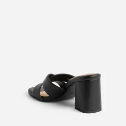 Eram Mules/Tongs|Sandales^Mule e à brides croisées NOIR