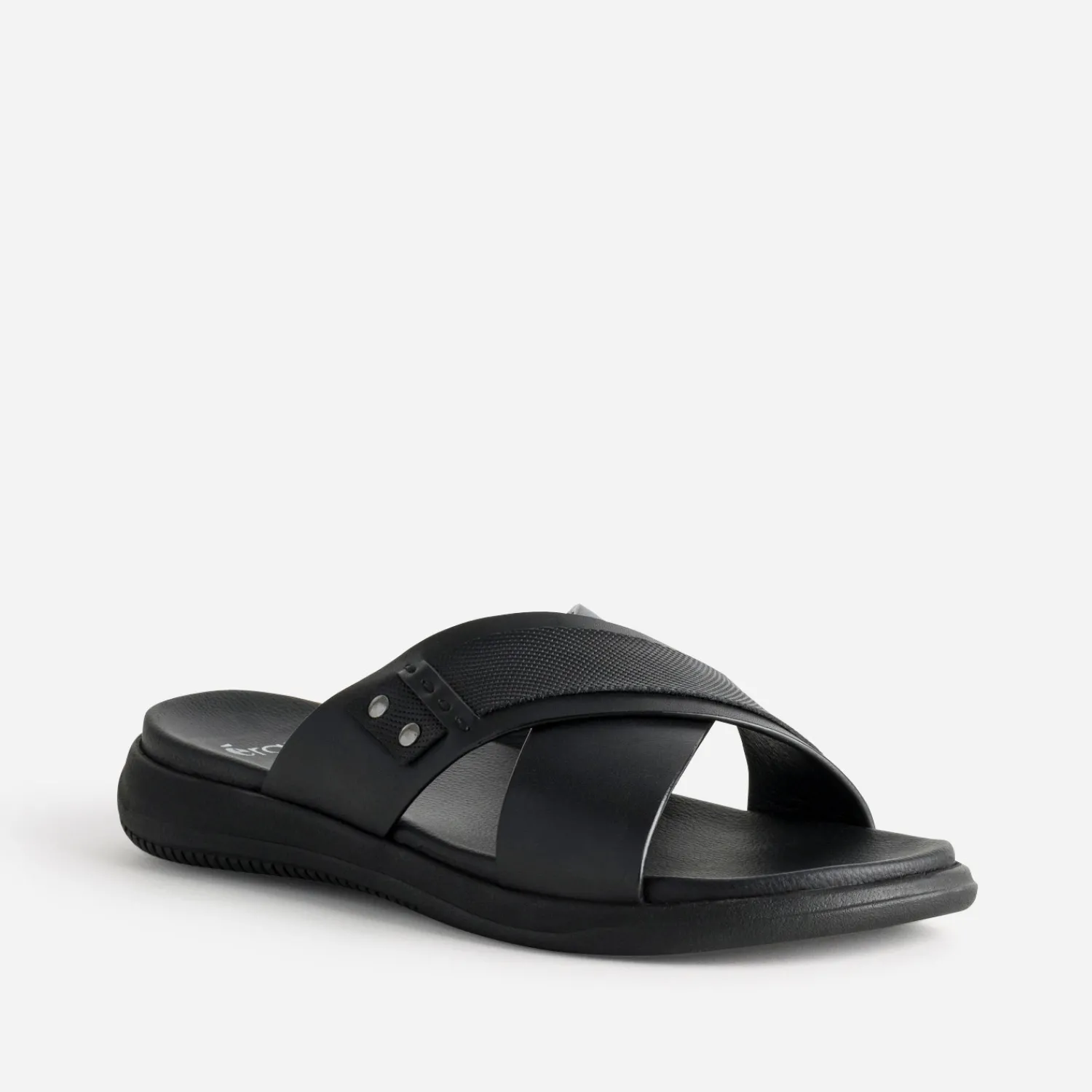 Eram Nu-Pieds/Sandales^Mule e cuir brides croisées NOIR