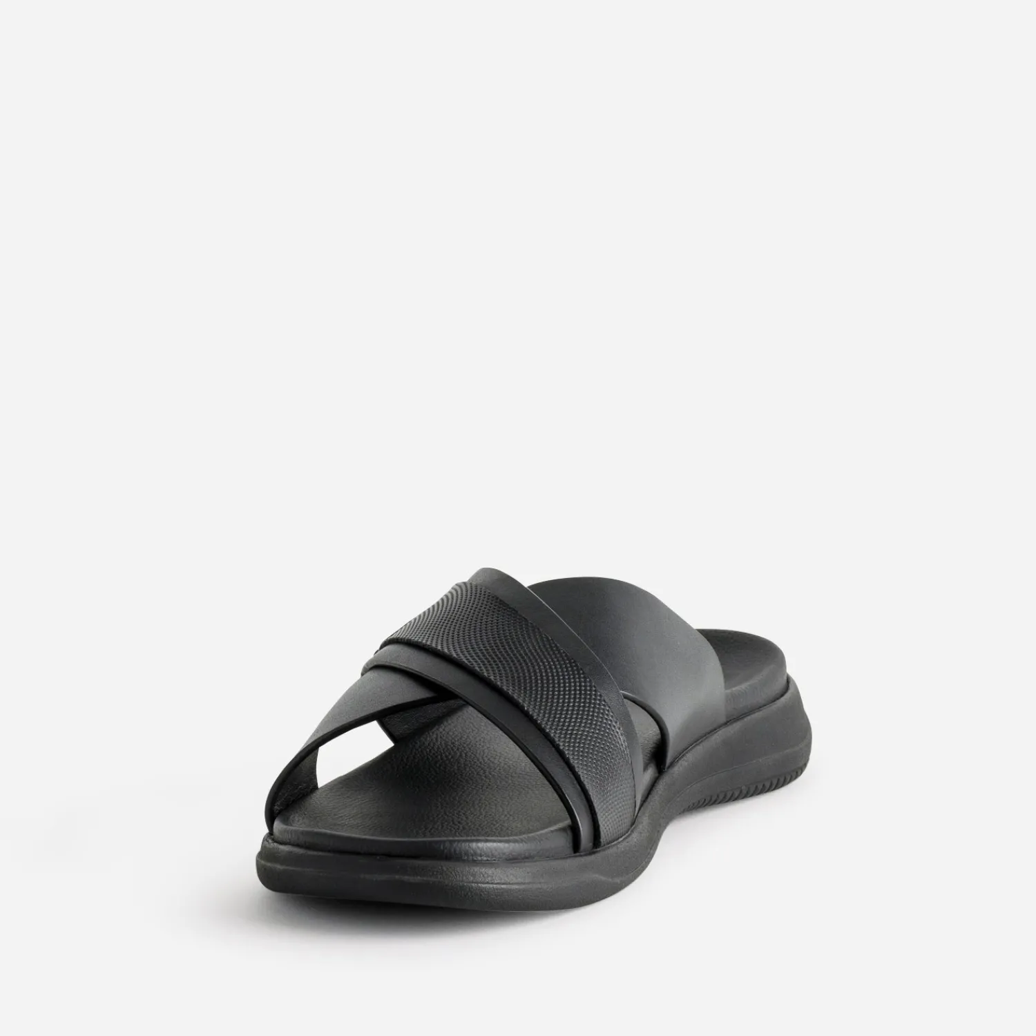 Eram Nu-Pieds/Sandales^Mule e cuir brides croisées NOIR