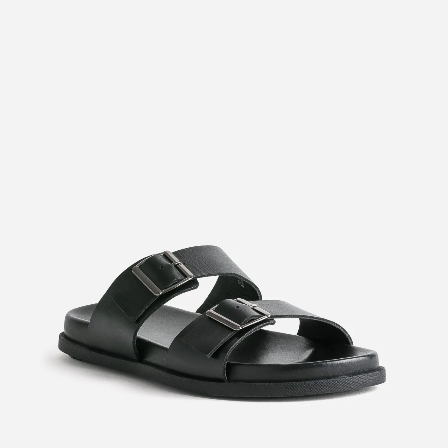 Eram Nu-Pieds/Sandales^Mule e en cuir NOIR