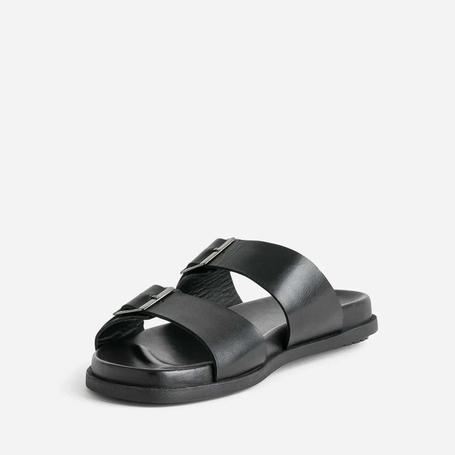 Eram Nu-Pieds/Sandales^Mule e en cuir NOIR