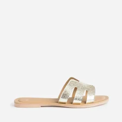 Eram Mules/Tongs|Sandales^Mule en cuir grainé OR