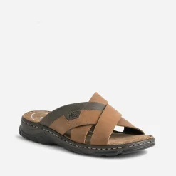Tbs Nu-Pieds/Sandales^Mule marron en cuir COGNAC