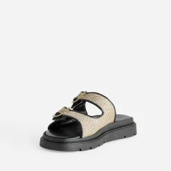 Eram Mules/Tongs|Sandales^Mule TEXTO effet raphia BEIGE