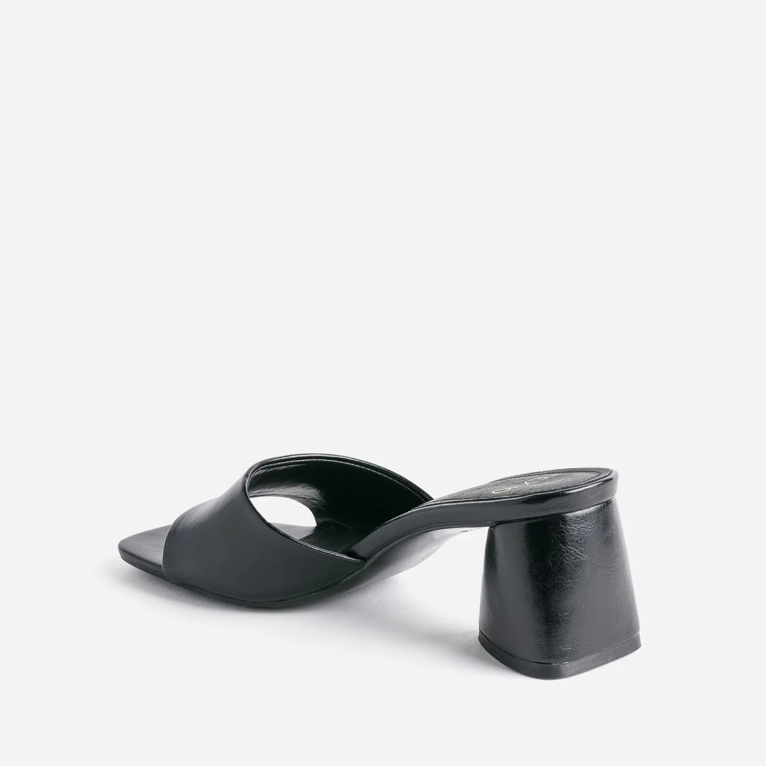 Texto Mules/Tongs|Sandales^Mule e à talon triangle NOIR