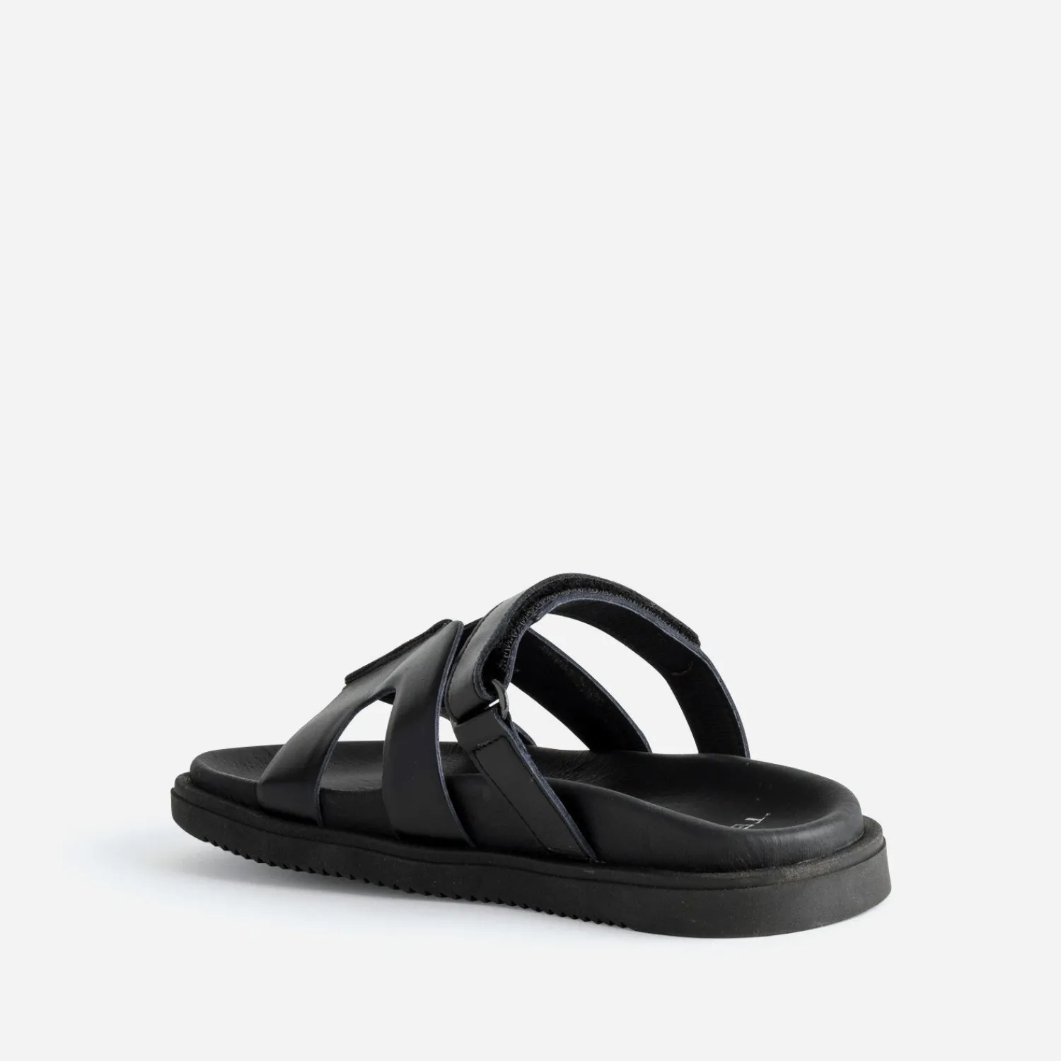 Texto Mules/Tongs|Sandales^Mule e cuir NOIR