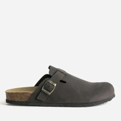 Eram Nu-Pieds/Sandales^Mule-sabot anatomique cuir velours MARRON