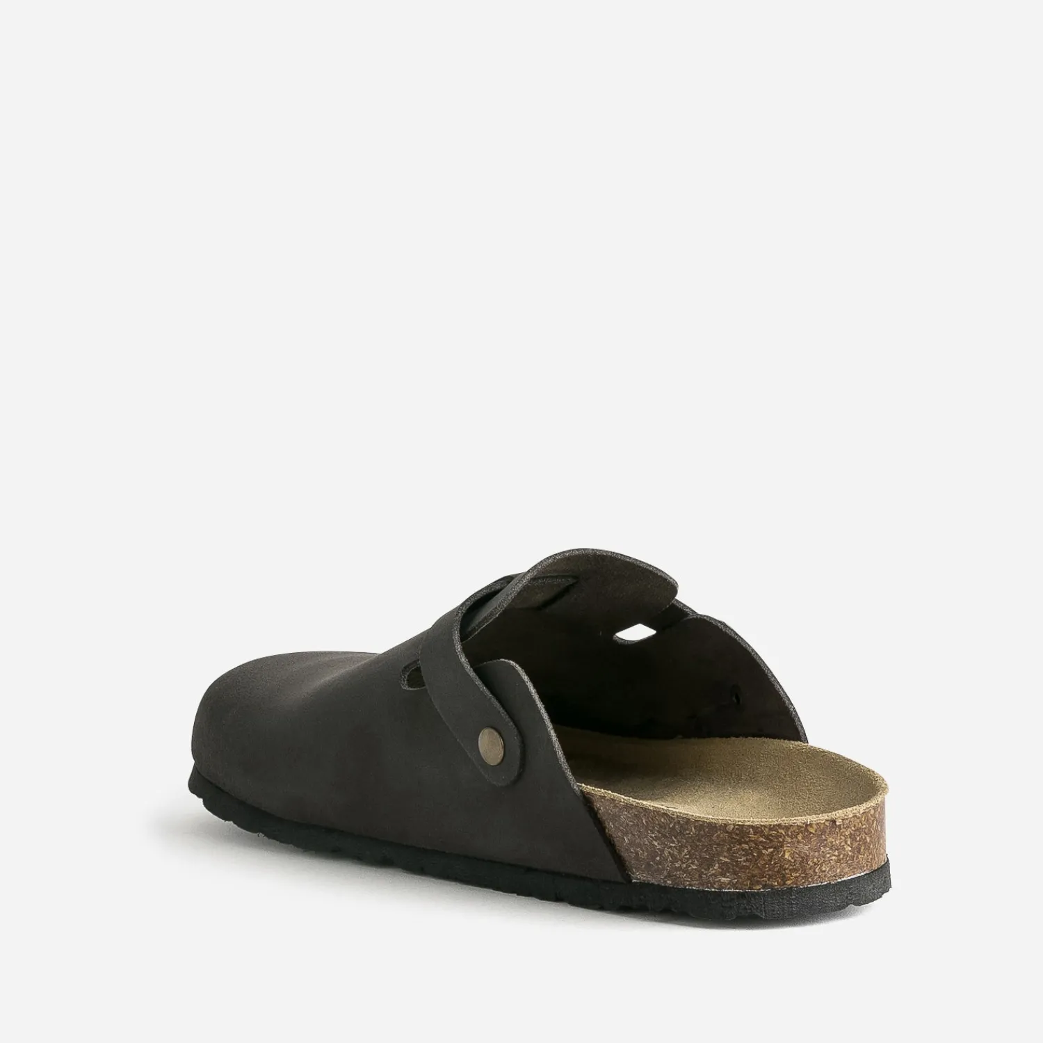 Eram Nu-Pieds/Sandales^Mule-sabot anatomique cuir velours MARRON