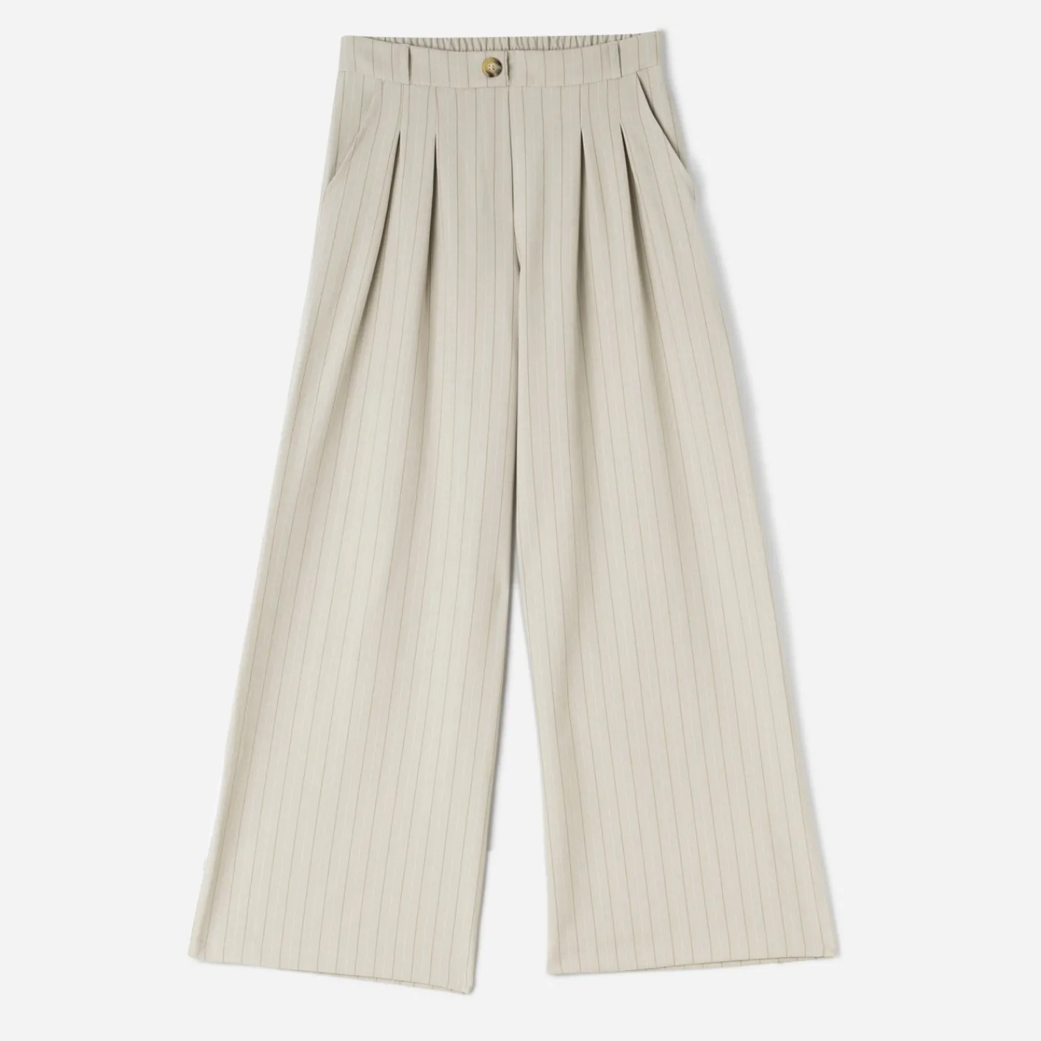 Texto Pantalons & Jeans^Pantalon de tailleur rayures tennis BEIGE
