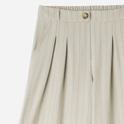 Texto Pantalons & Jeans^Pantalon de tailleur rayures tennis BEIGE