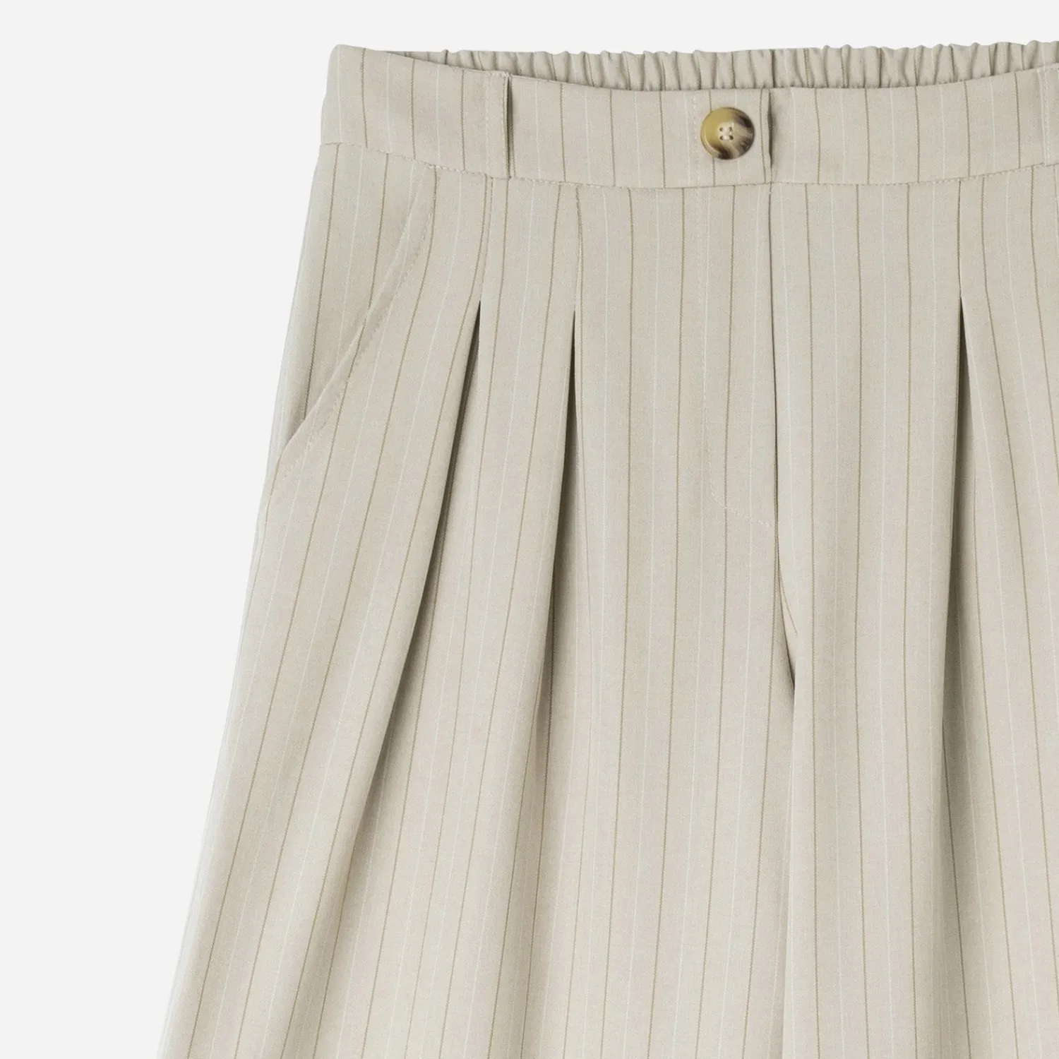 Texto Pantalons & Jeans^Pantalon de tailleur rayures tennis BEIGE