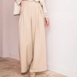 Texto Pantalons & Jeans^Pantalon large BEIGE