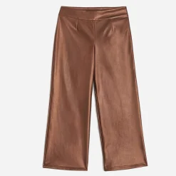 Texto Pantalons & Jeans^Pantalon large marron métallisé OR