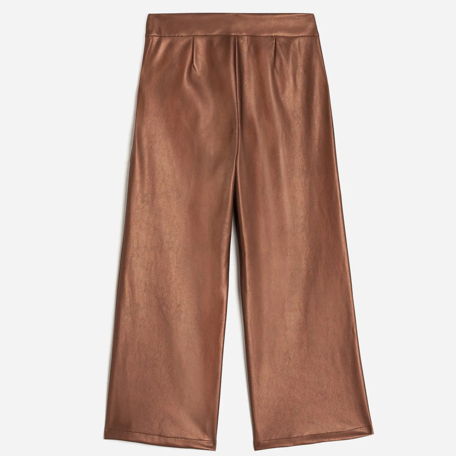 Texto Pantalons & Jeans^Pantalon large marron métallisé OR