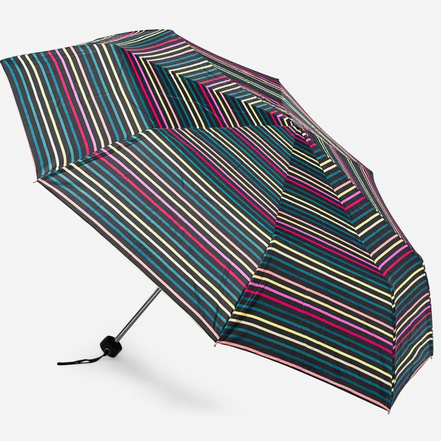 Eram Gants & Parapluie^Parapluie noir à rayures colorées MULTICOLORE