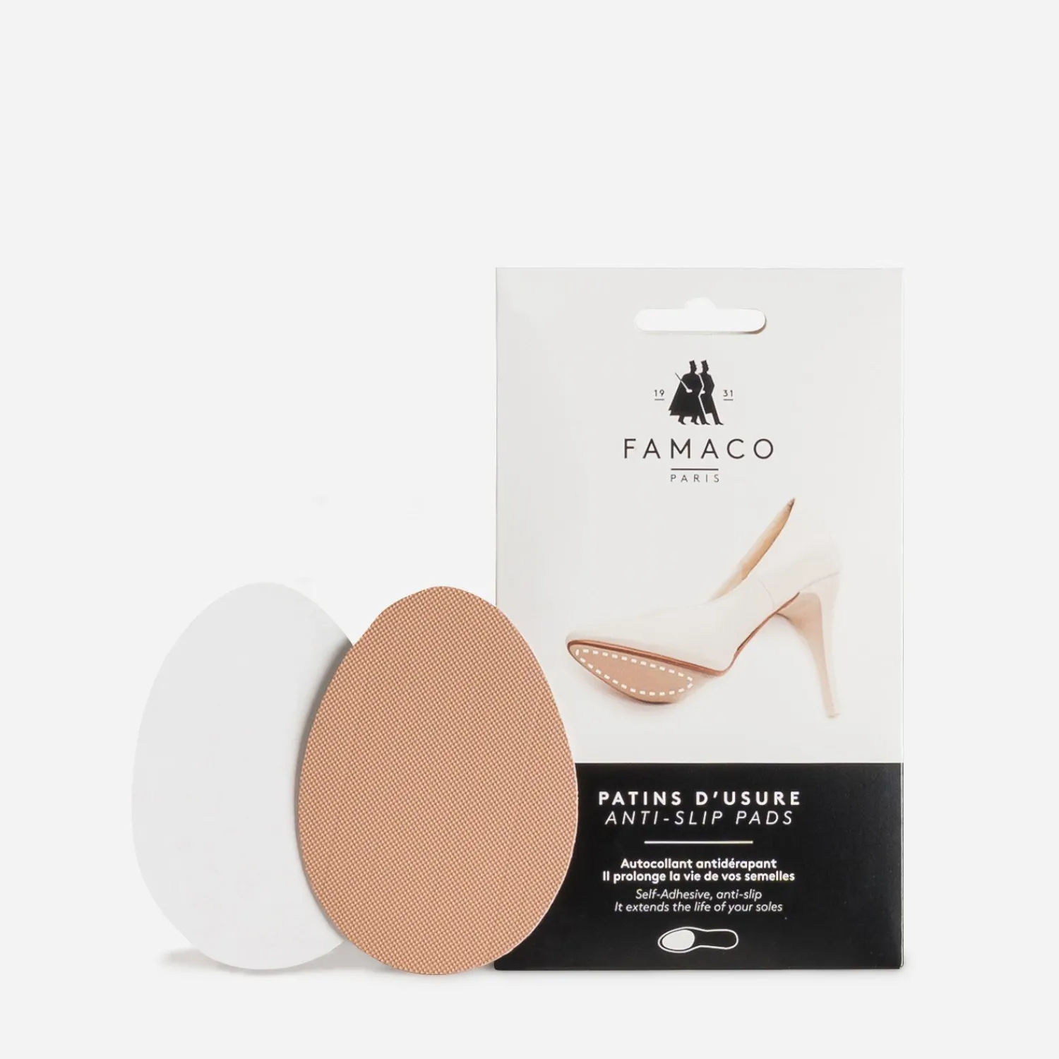 8442 Produits Entretien|Produits Entretien^Patins d'usure FAMACO beiges Taille L MARRON