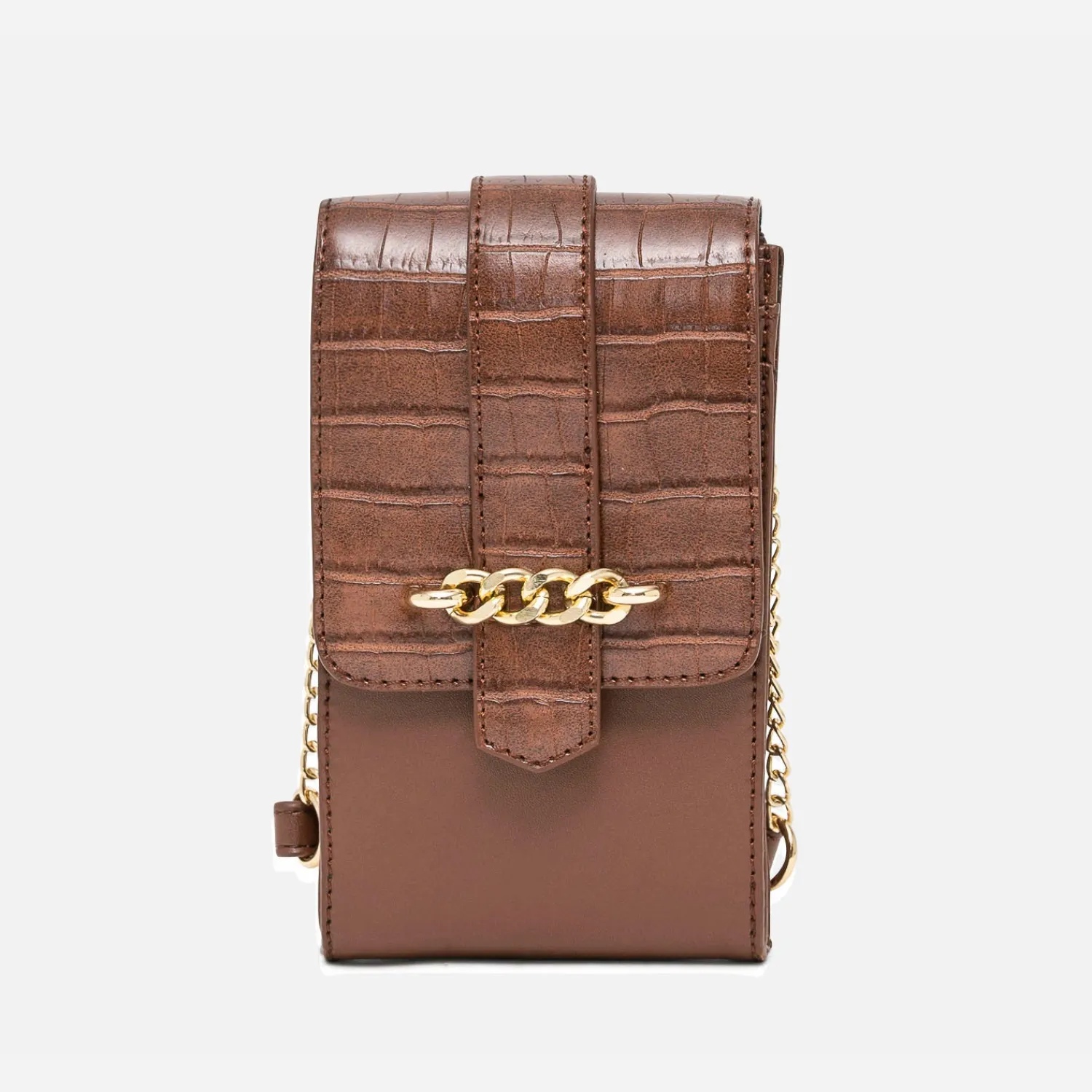 Eram Petite Maroquinerie|Sacs À Main^Pochette à téléphone avec embossage COGNAC