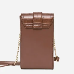 Eram Petite Maroquinerie|Sacs À Main^Pochette à téléphone avec embossage COGNAC