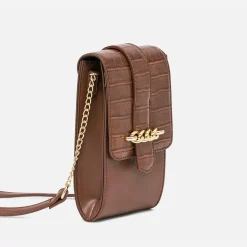 Eram Petite Maroquinerie|Sacs À Main^Pochette à téléphone avec embossage COGNAC
